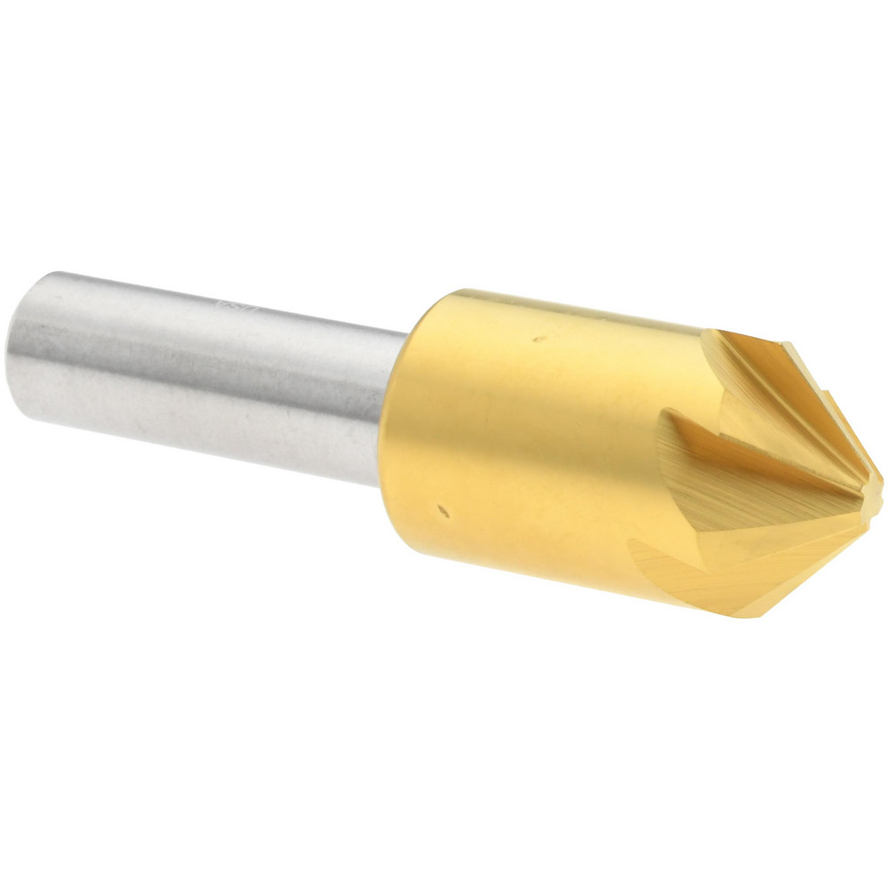 Melin Tool Countersink: 5/8" Head Dia, 90.00 deg Included Angle, 6 Flute, Cobalt Steel, Right Hand Cut - 18220