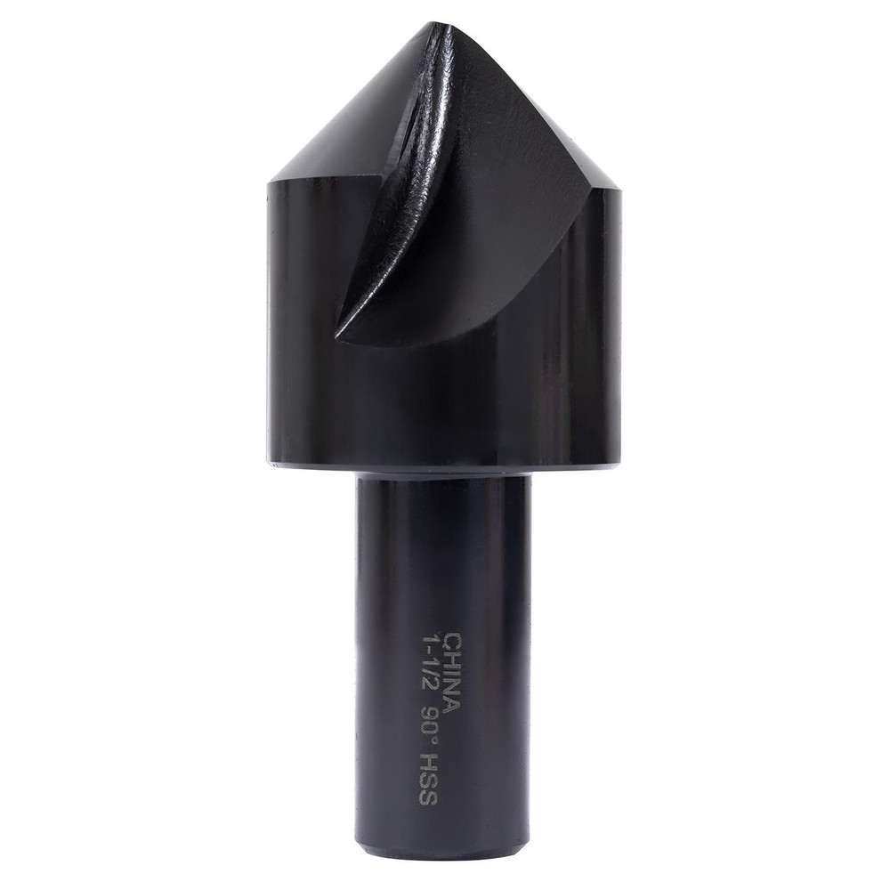 Hertel Countersink: 1-1/2" Head Dia, 90.00 deg Included Angle, 1 Flute, High-Speed Steel, Right Hand Cut - GX89340616