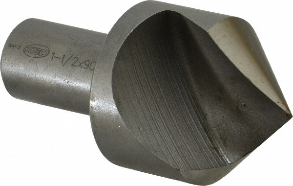 Hertel Countersink: 1-1/2" Head Dia, 90.00 deg Included Angle, 1 Flute, High-Speed Steel, Right Hand Cut - GX89340616