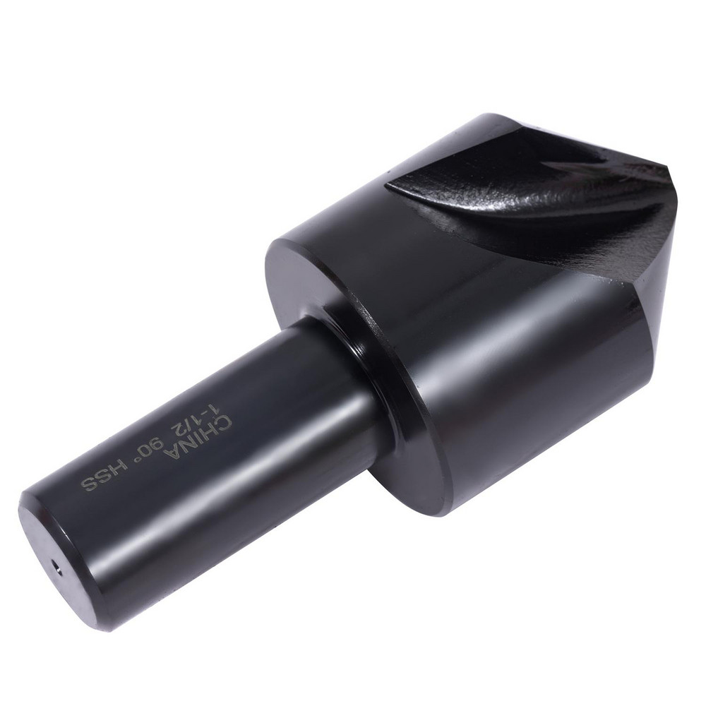 Hertel Countersink: 1-1/2" Head Dia, 90.00 deg Included Angle, 1 Flute, High-Speed Steel, Right Hand Cut - GX89340616