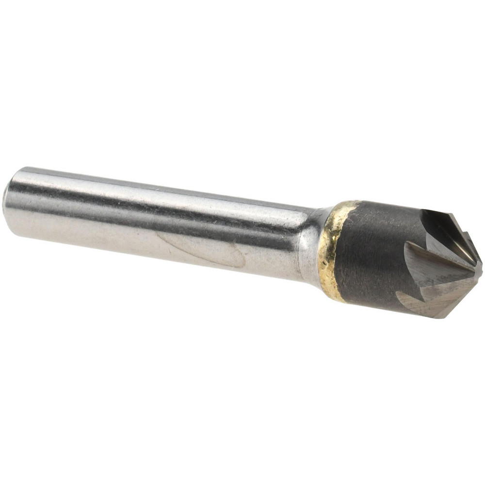 Hertel Countersink: 1/2" Head Dia, 100.00 deg Included Angle, 6 Flute, Solid Carbide, Right Hand Cut - 336-006580