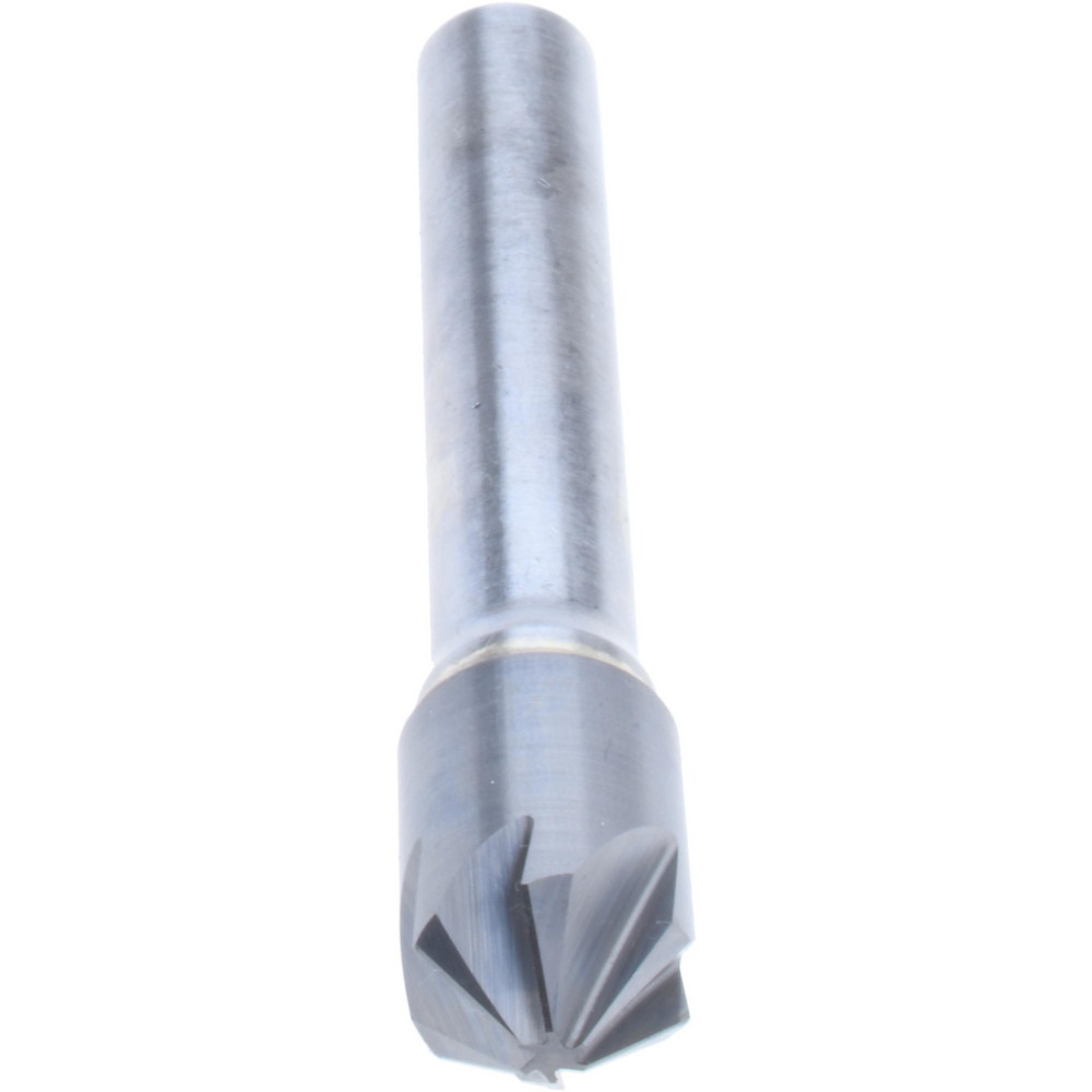 Hertel Countersink: 1/2" Head Dia, 100.00 deg Included Angle, 6 Flute, Solid Carbide, Right Hand Cut - 336-006580