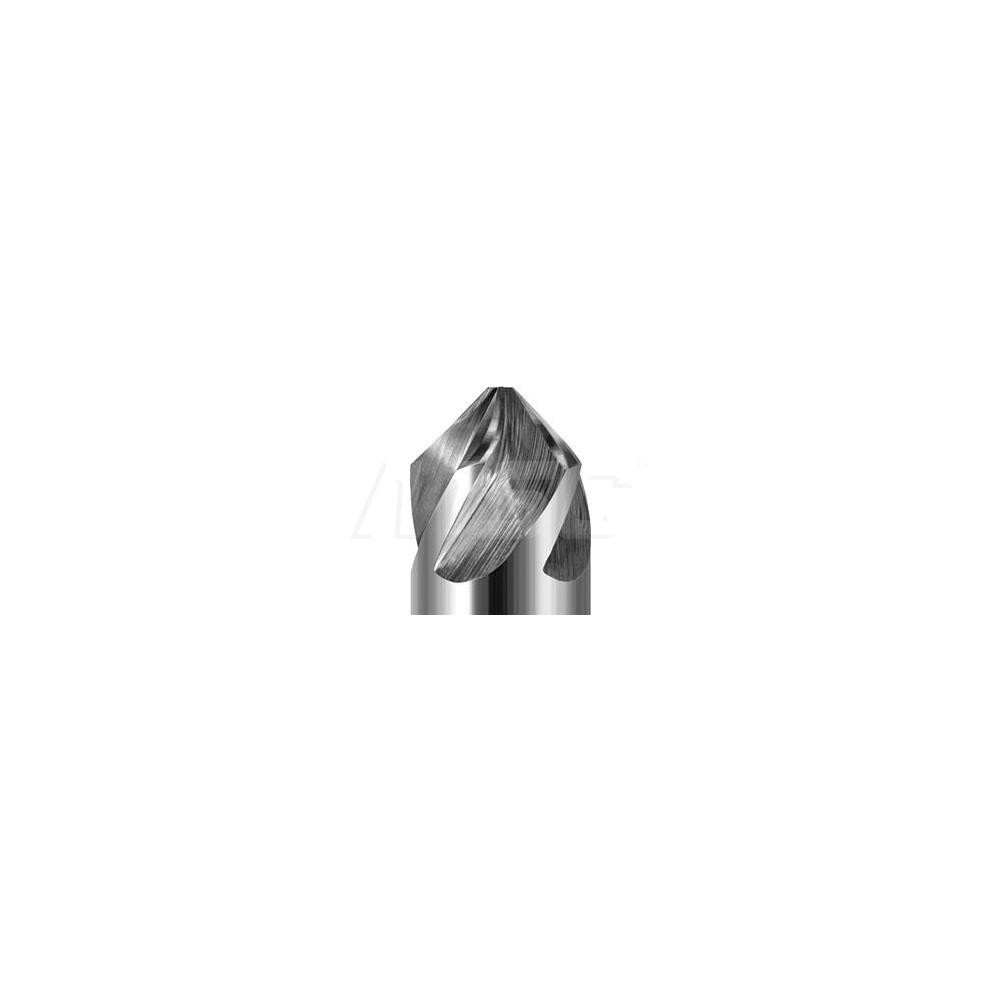Harvey Tool Chamfer Mill: 1/4" Dia, 1/4" Shank Dia, 90 deg, 5 Flute, Solid Carbide, Double End - 784916