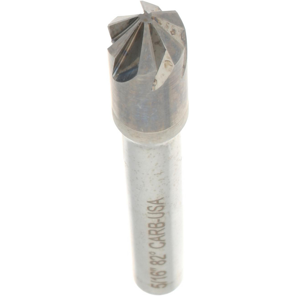 Hertel Countersink: 5/16" Head Dia, 82.00 deg Included Angle, 6 Flute, Solid Carbide, Right Hand Cut - 336-004060