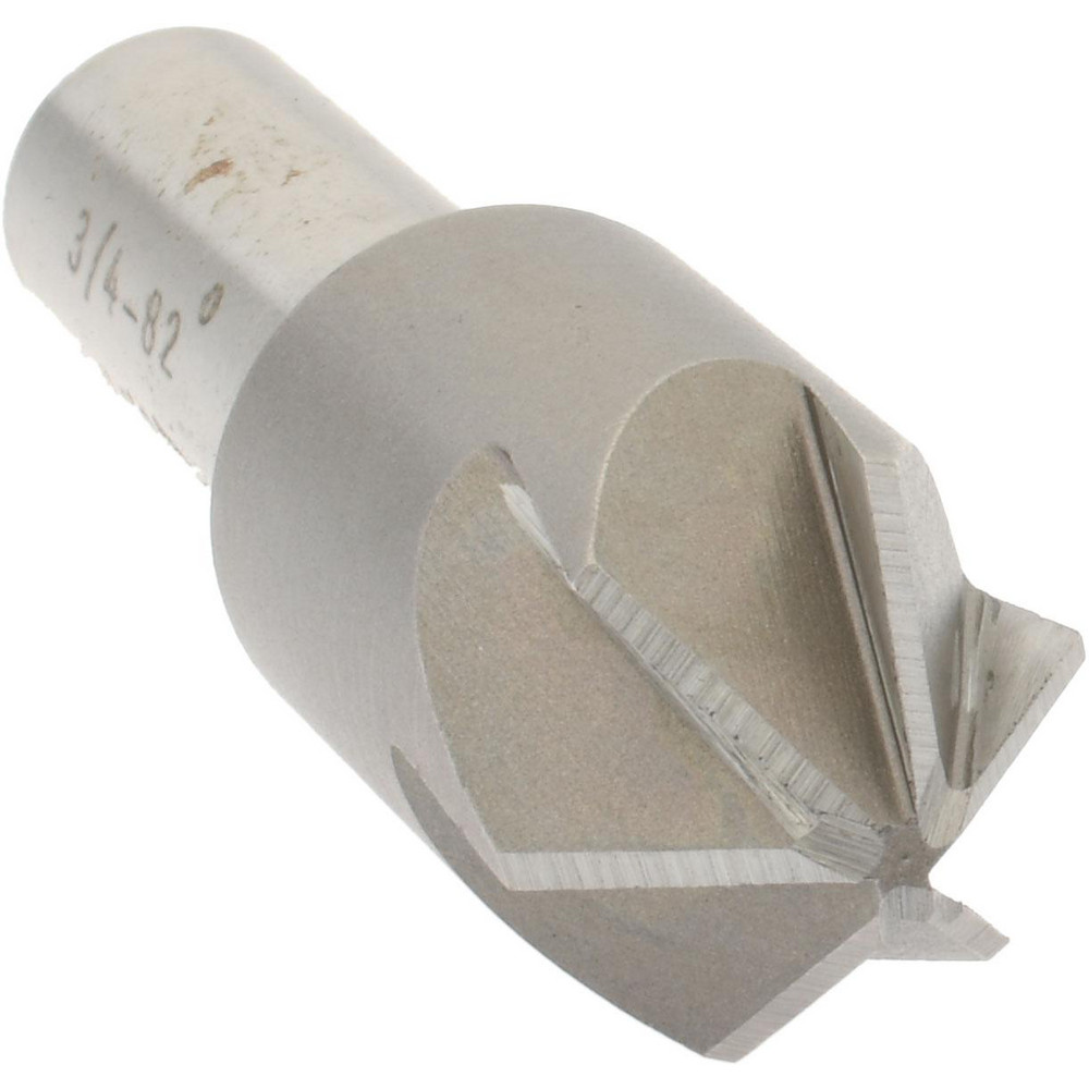 Value Collection Countersink: 3/4" Head Dia, 82.00 deg Included Angle, 6 Flute, High-Speed Steel, Right Hand Cut - SC2082048