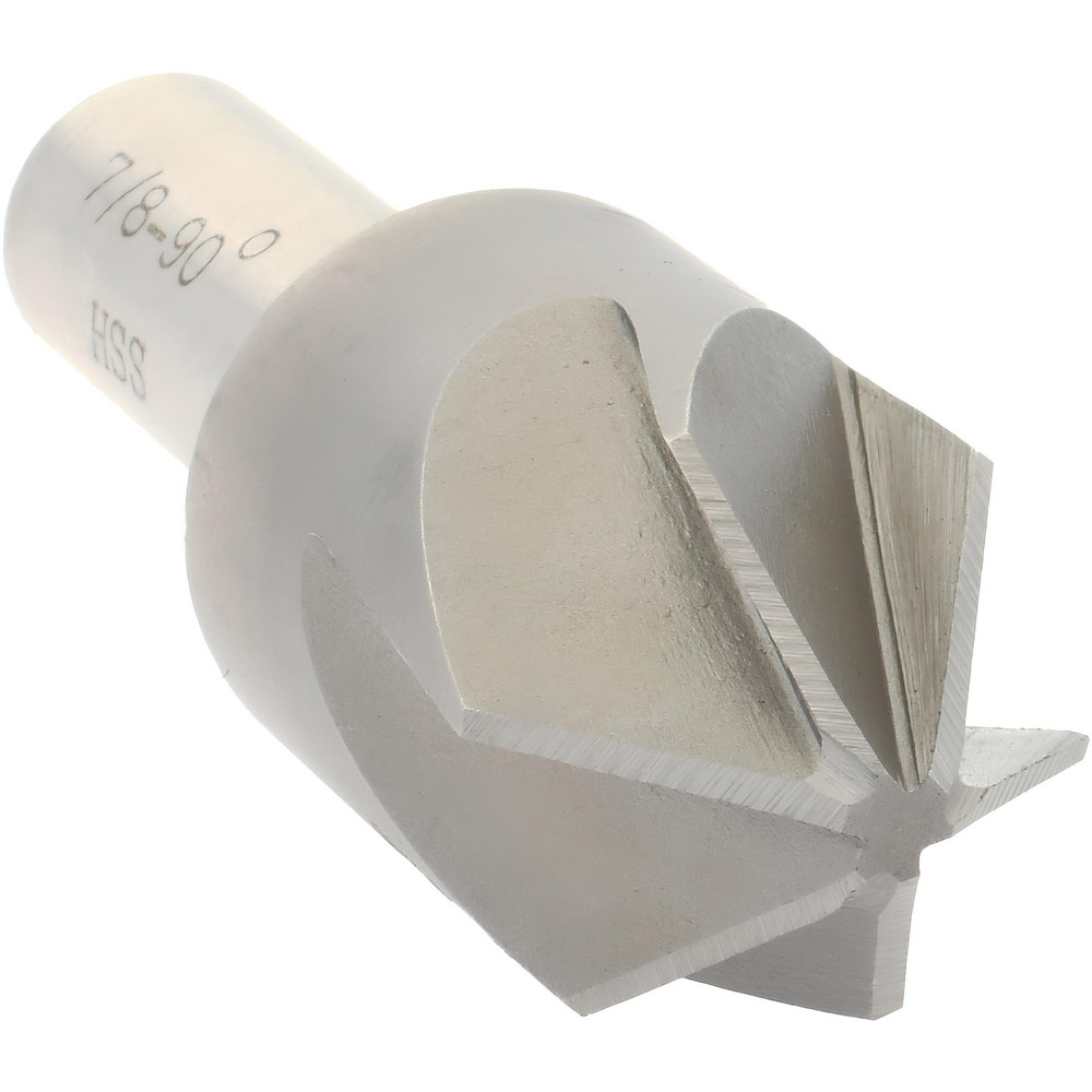 Value Collection Countersink: 7/8" Head Dia, 90.00 deg Included Angle, 6 Flute, High-Speed Steel, Right Hand Cut - SC2090056