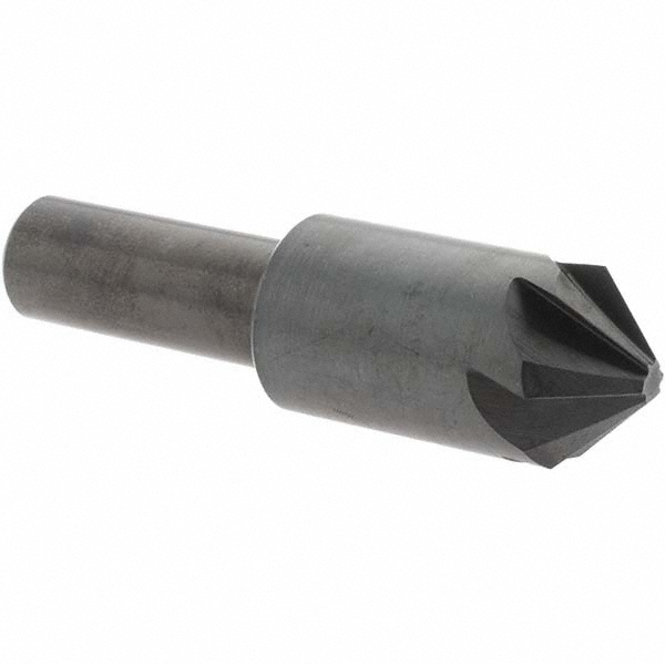 Melin Tool Countersink: 1" Head Dia, 90.00 deg Included Angle, 6 Flute, High-Speed Steel, Right Hand Cut - 18108