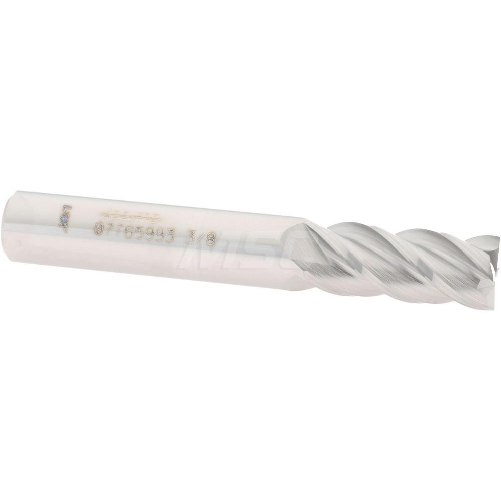 Accupro Chamfer Mill: 3/8" Dia, 3/8" Shank Dia, 60 deg, 4 Flute, Solid Carbide, Single End - 2500111