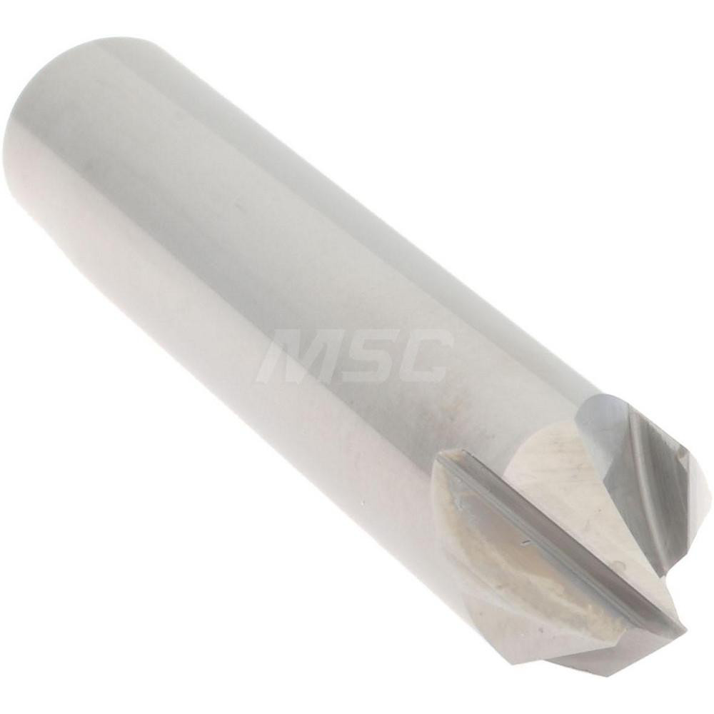 Accupro Chamfer Mill: 3/8" Dia, 3/8" Shank Dia, 60 deg, 4 Flute, Solid Carbide, Single End - 2500111