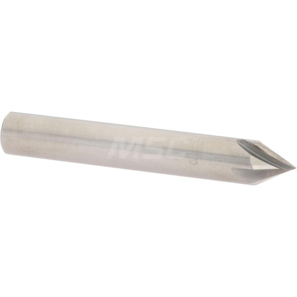 Accupro Chamfer Mill: 3/8" Dia, 3/8" Shank Dia, 60 deg, 4 Flute, Solid Carbide, Single End - 2500111