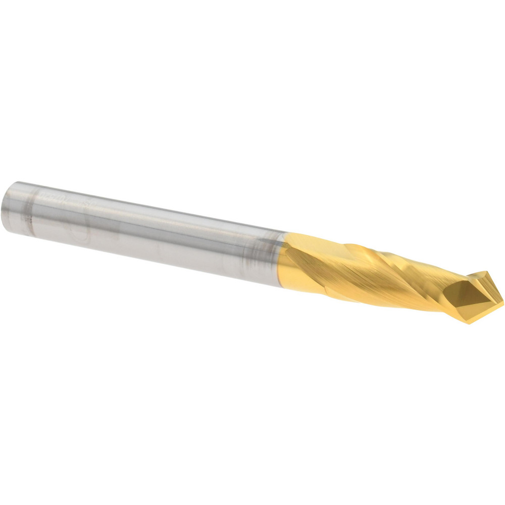 Accupro Chamfer Mill: 3/8" Dia, 3/8" Shank Dia, 60 deg, 4 Flute, Solid Carbide, Single End - 2500111