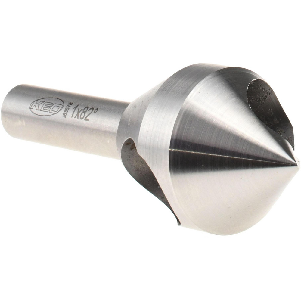 Keo Countersink: 1" Head Dia, 82.00 deg Included Angle, 0 Flute, Cobalt Steel, Right Hand Cut - 919-000-212