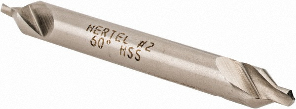 Hertel Countersink: 3/16" Head Dia, 90.00 deg Included Angle, 6 Flute, Solid Carbide, Right Hand Cut - 336-202070