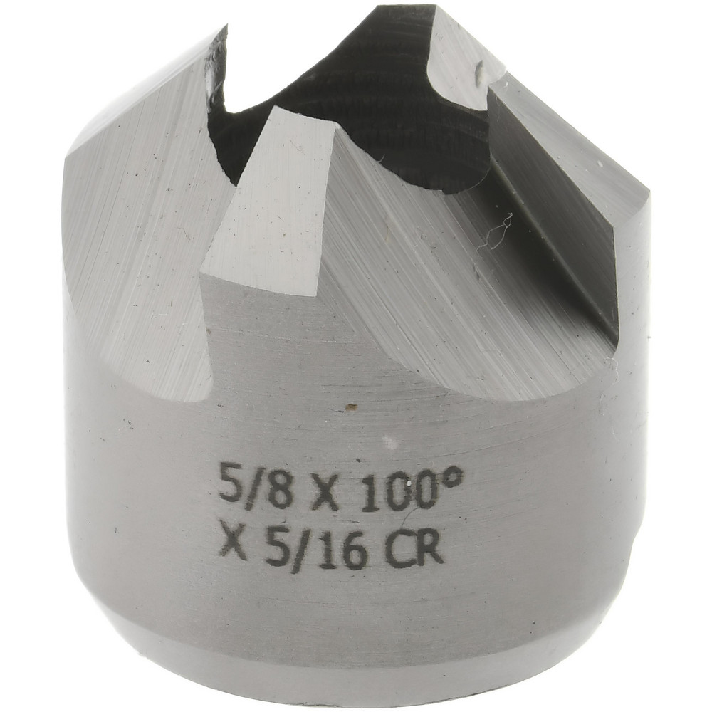 Made in USA 4 Flutes, 5/8" Cutter Head Dia, 5/16" Pilot Hole Dia, High Speed Steel Reverse Countersink - 180-7L