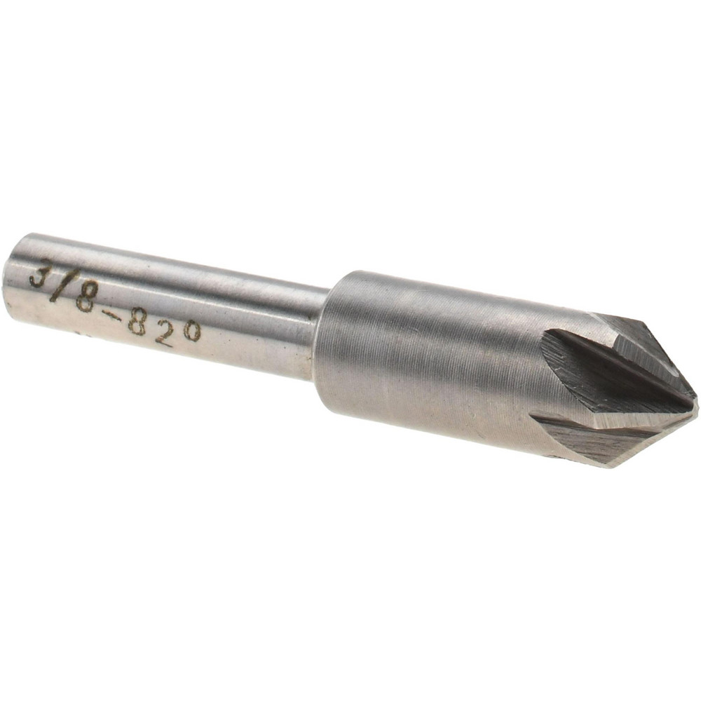 Value Collection Countersink: 3/8" Head Dia, 82.00 deg Included Angle, 6 Flute, Cobalt Steel, Right Hand Cut - SC2182024