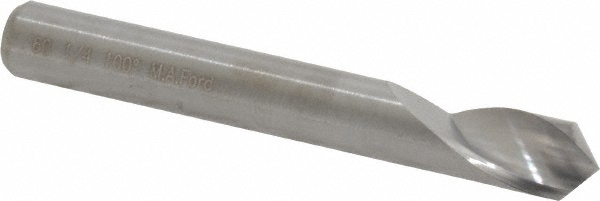 Harvey Tool Chamfer Mill: 1/2" Dia, 1/2" Shank Dia, 100 deg, 4 Flute, Solid Carbide, Single End - 18350-C3