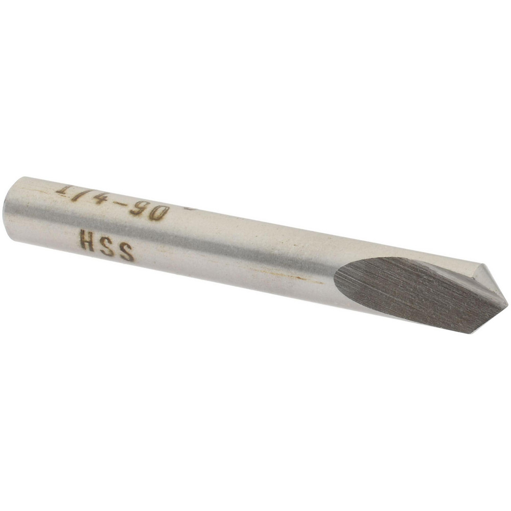 Value Collection Countersink: 1/4" Head Dia, 90.00 deg Included Angle, 1 Flute, High-Speed Steel, Right Hand Cut - SC1090016