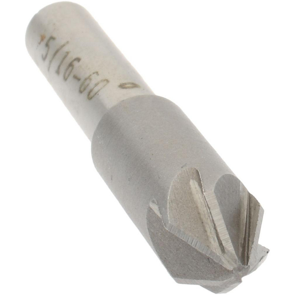 Value Collection Countersink: 5/16" Head Dia, 60.00 deg Included Angle, 6 Flute, High-Speed Steel, Right Hand Cut - SC2060020