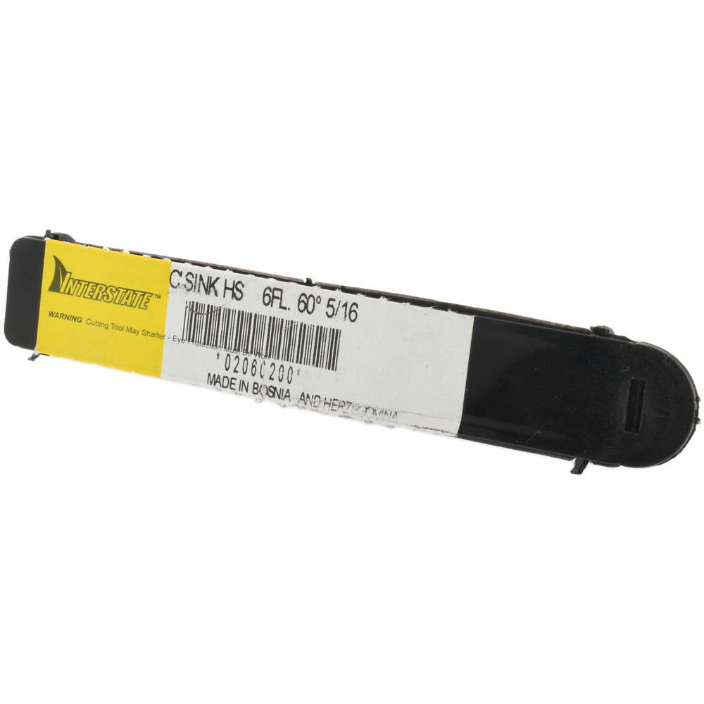 Value Collection Countersink: 5/16" Head Dia, 60.00 deg Included Angle, 6 Flute, High-Speed Steel, Right Hand Cut - SC2060020