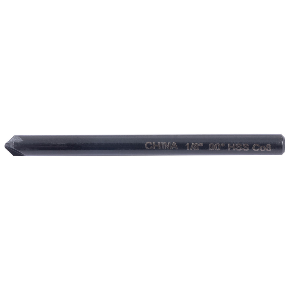 Hertel Countersink: 1/8" Head Dia, 90.00 deg Included Angle, 4 Flute, High-Speed Steel, Right Hand Cut - GX89330104
