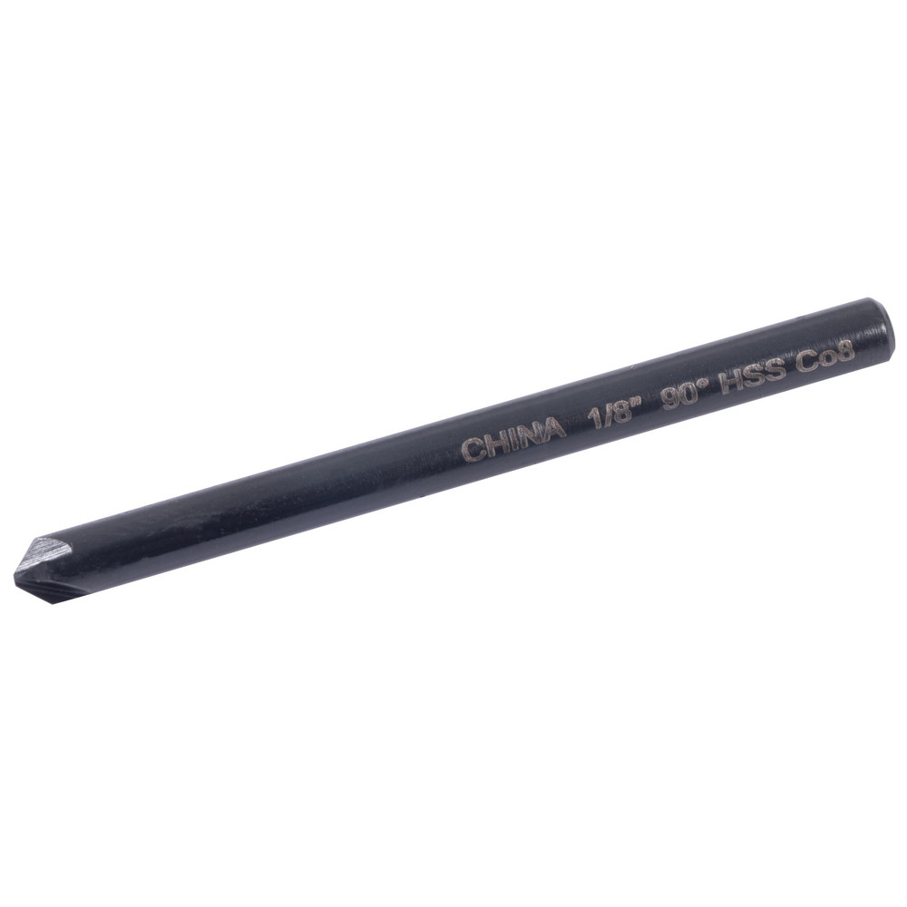 Hertel Countersink: 1/8" Head Dia, 90.00 deg Included Angle, 4 Flute, High-Speed Steel, Right Hand Cut - GX89330104