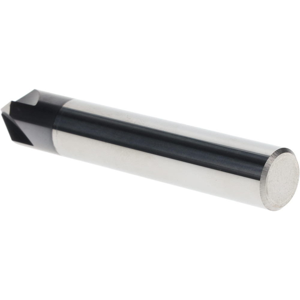 Harvey Tool Chamfer Mill: 1/2" Dia, 1/2" Shank Dia, 75 deg, 4 Flute, Solid Carbide, Single End - 18338-C3