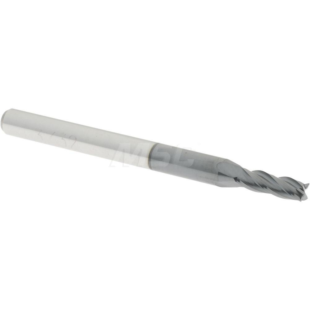Accupro Chamfer Mill: 1/8" Dia, 1/8" Shank Dia, 120 deg, 2 Flute, Solid Carbide, Single End - EM99943836