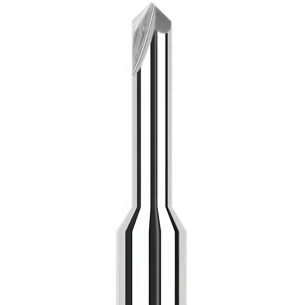 Harvey Tool Chamfer Mill: 1/16" Dia, 1/8" Shank Dia, 120 deg, 2 Flute, Solid Carbide, Single End - 54760