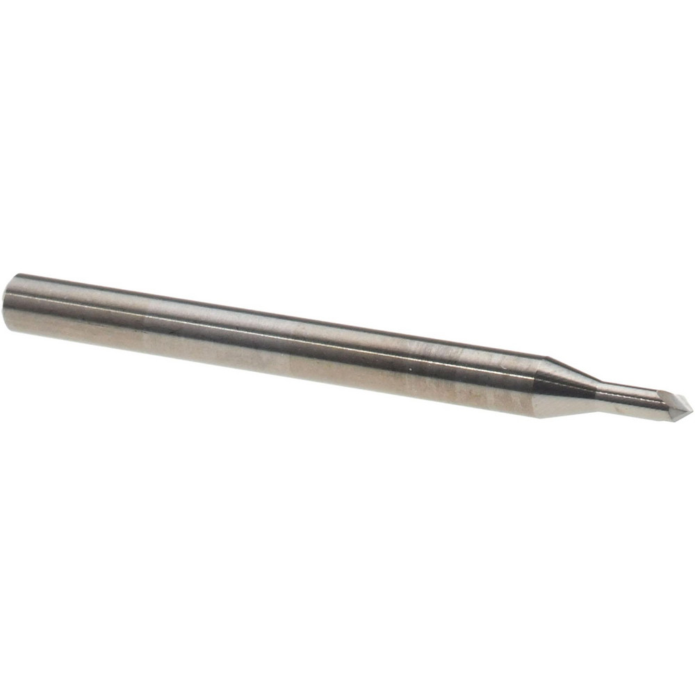 Harvey Tool Chamfer Mill: 1/16" Dia, 1/8" Shank Dia, 120 deg, 2 Flute, Solid Carbide, Single End - 54760