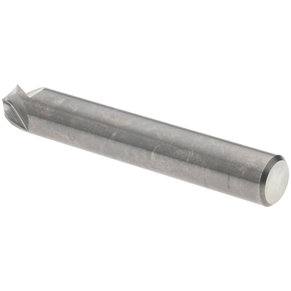 Harvey Tool Chamfer Mill: 3/8" Dia, 3/8" Shank Dia, 90 deg, 4 Flute, Solid Carbide, Single End - 859724
