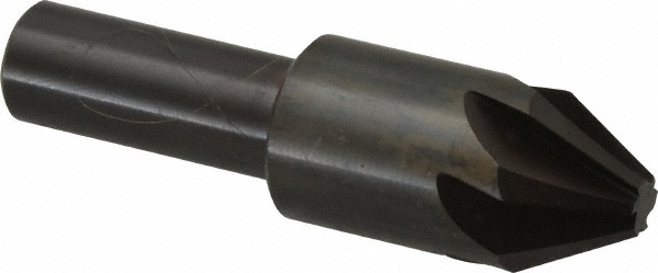 Hertel Countersink: 3/4" Head Dia, 60.00 deg Included Angle, 6 Flute, High-Speed Steel, Right Hand Cut - GX89330609