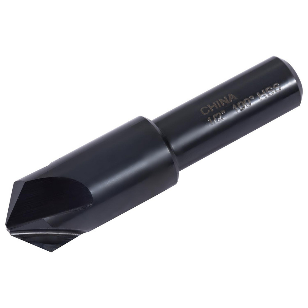 Hertel Countersink: 1/2" Head Dia, 100.00 deg Included Angle, 4 Flute, High-Speed Steel, Right Hand Cut - GX89336705
