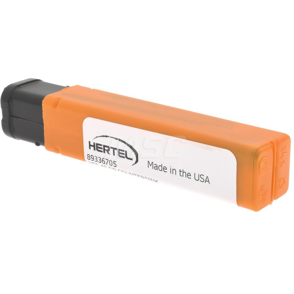 Hertel Countersink: 1/2" Head Dia, 100.00 deg Included Angle, 4 Flute, High-Speed Steel, Right Hand Cut - GX89336705
