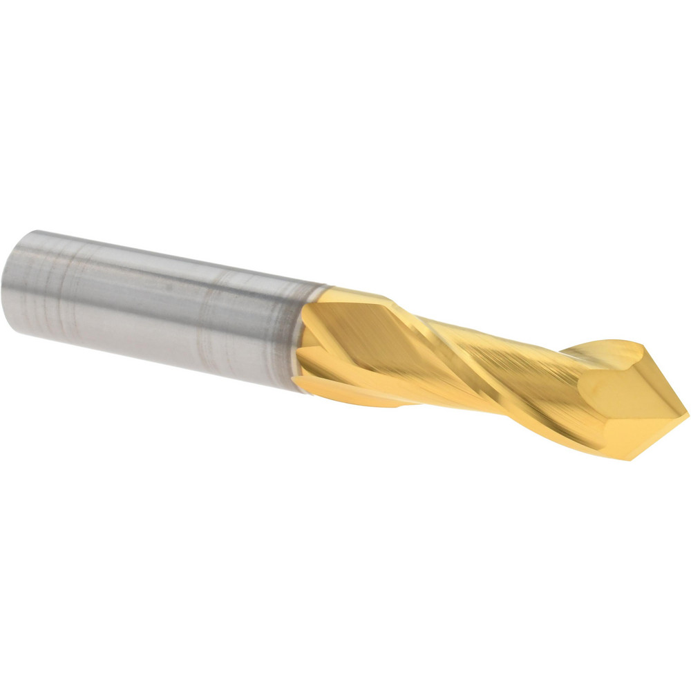 Internal Tool Chamfer Mill: 3/8" Dia, 3/8" Shank Dia, 82 deg, 2 Flute, Solid Carbide, Double End - 64-1235-C