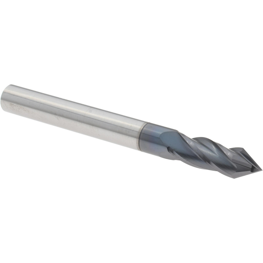 Helical Solutions Chamfer Mill: 3/4" Dia, 3/4" Shank Dia, 120 deg, 5 Flute, Solid Carbide, Single End - 07037