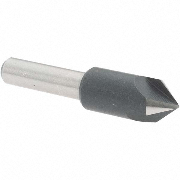 Value Collection Countersink: 1/4" Head Dia, 82.00 deg Included Angle, 3 Flute, High-Speed Steel, Right Hand Cut - 28615