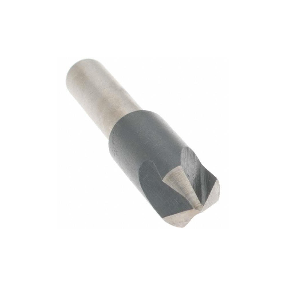 Value Collection Countersink: 1/4" Head Dia, 82.00 deg Included Angle, 3 Flute, High-Speed Steel, Right Hand Cut - 28615