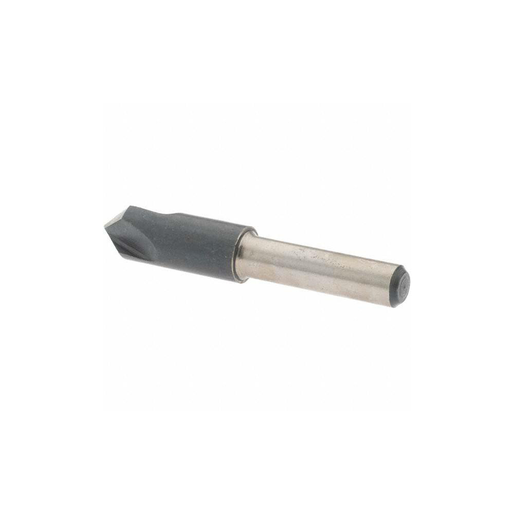 Value Collection Countersink: 1/4" Head Dia, 82.00 deg Included Angle, 3 Flute, High-Speed Steel, Right Hand Cut - 28615