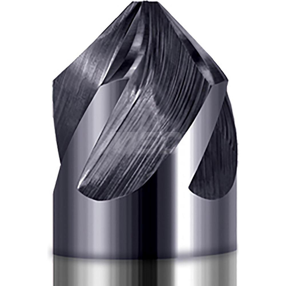 Harvey Tool Chamfer Mill: 1/2" Dia, 1/2" Shank Dia, 90 deg, 5 Flute, Solid Carbide, Double End - 784932-C3