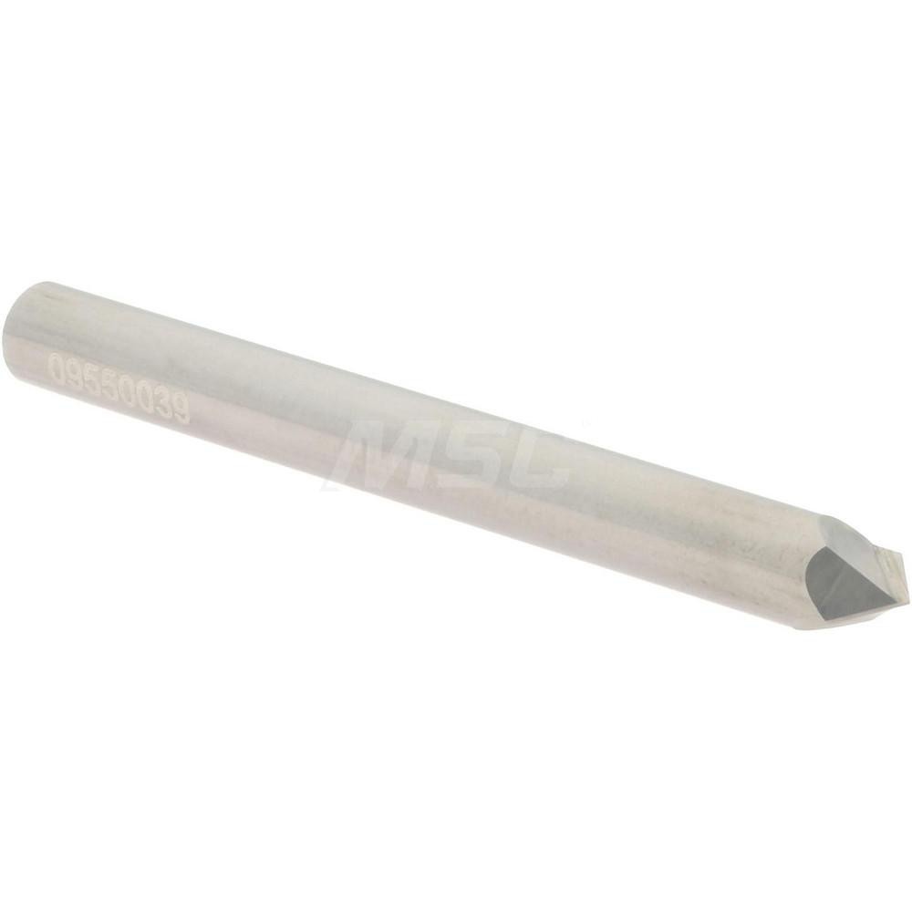 Accupro Chamfer Mill: 3/16" Dia, 3/16" Shank Dia, 90 deg, 2 Flute, Solid Carbide, Single End - 2500017