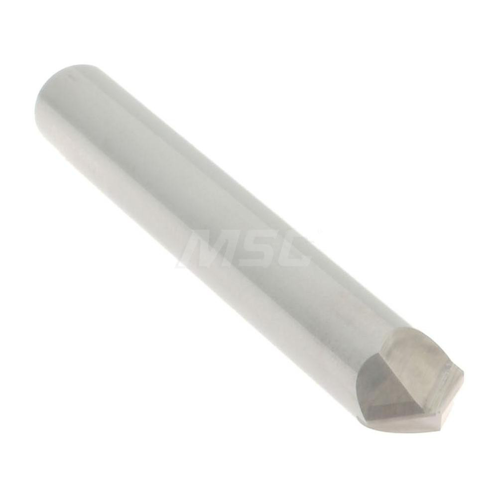 Accupro Chamfer Mill: 3/16" Dia, 3/16" Shank Dia, 90 deg, 2 Flute, Solid Carbide, Single End - 2500017