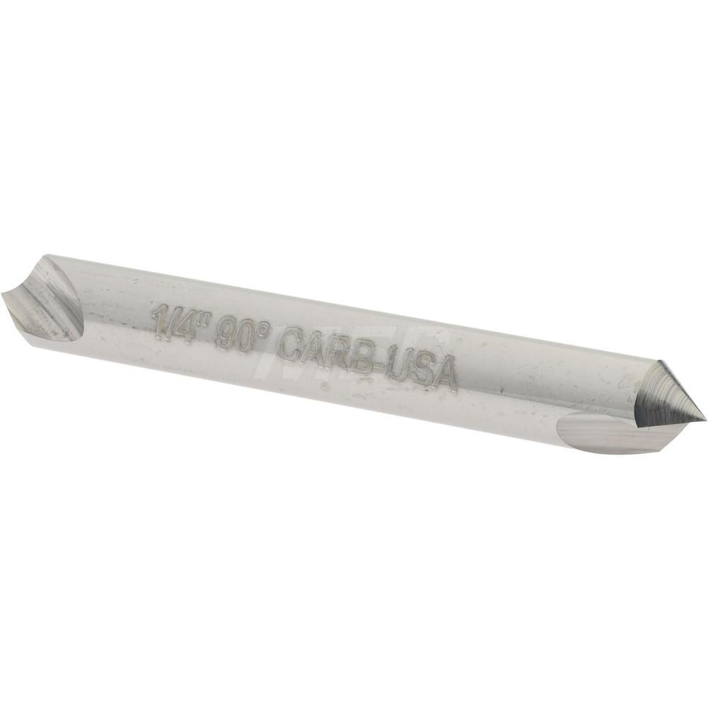 Hertel Countersink: 1/4" Head Dia, 120.00 deg Included Angle, 4 Flute, Solid Carbide, Right Hand Cut - 334-303100