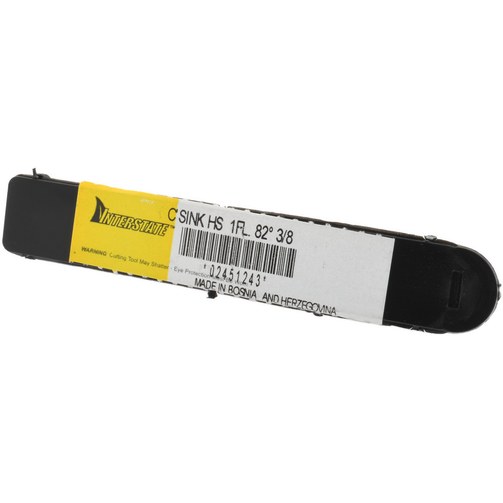 Value Collection Countersink: 3/8" Head Dia, 82.00 deg Included Angle, 1 Flute, High-Speed Steel, Right Hand Cut - SC1082024