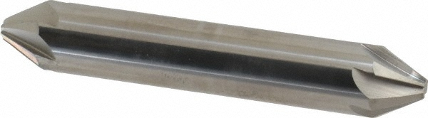 Hertel Countersink: 1/2" Head Dia, 60.00 deg Included Angle, 6 Flute, Solid Carbide, Right Hand Cut - 336-206050