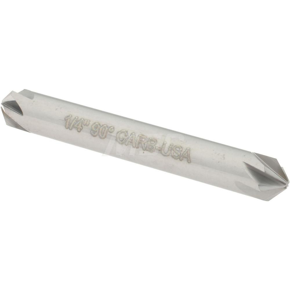Hertel Countersink: 1/2" Head Dia, 60.00 deg Included Angle, 6 Flute, Solid Carbide, Right Hand Cut - 336-206050