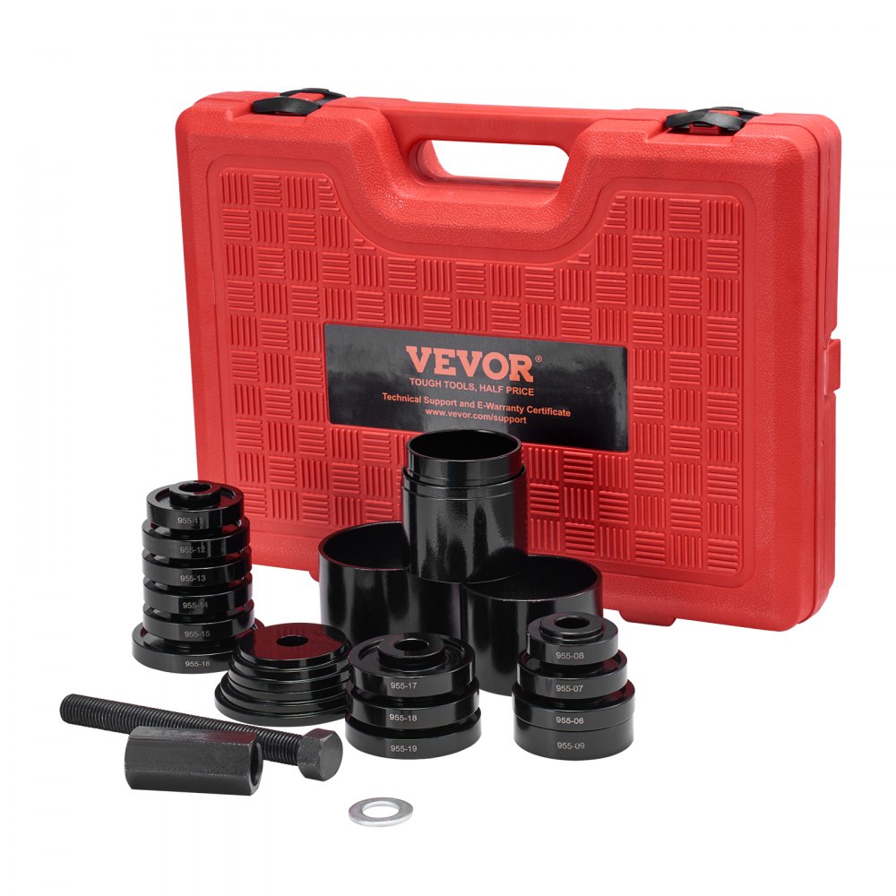VEVOR Wheel Bearing Press Kit, 23 pcs FWD Bearing Puller Tools, for Front Wheel Drive Bearing Removal and Installation, Wheel Bearing Tool with Sliding Screws, Bushings, Sleeve Plates, Storage Case - QLQDZCLBQ23J99F5OV0