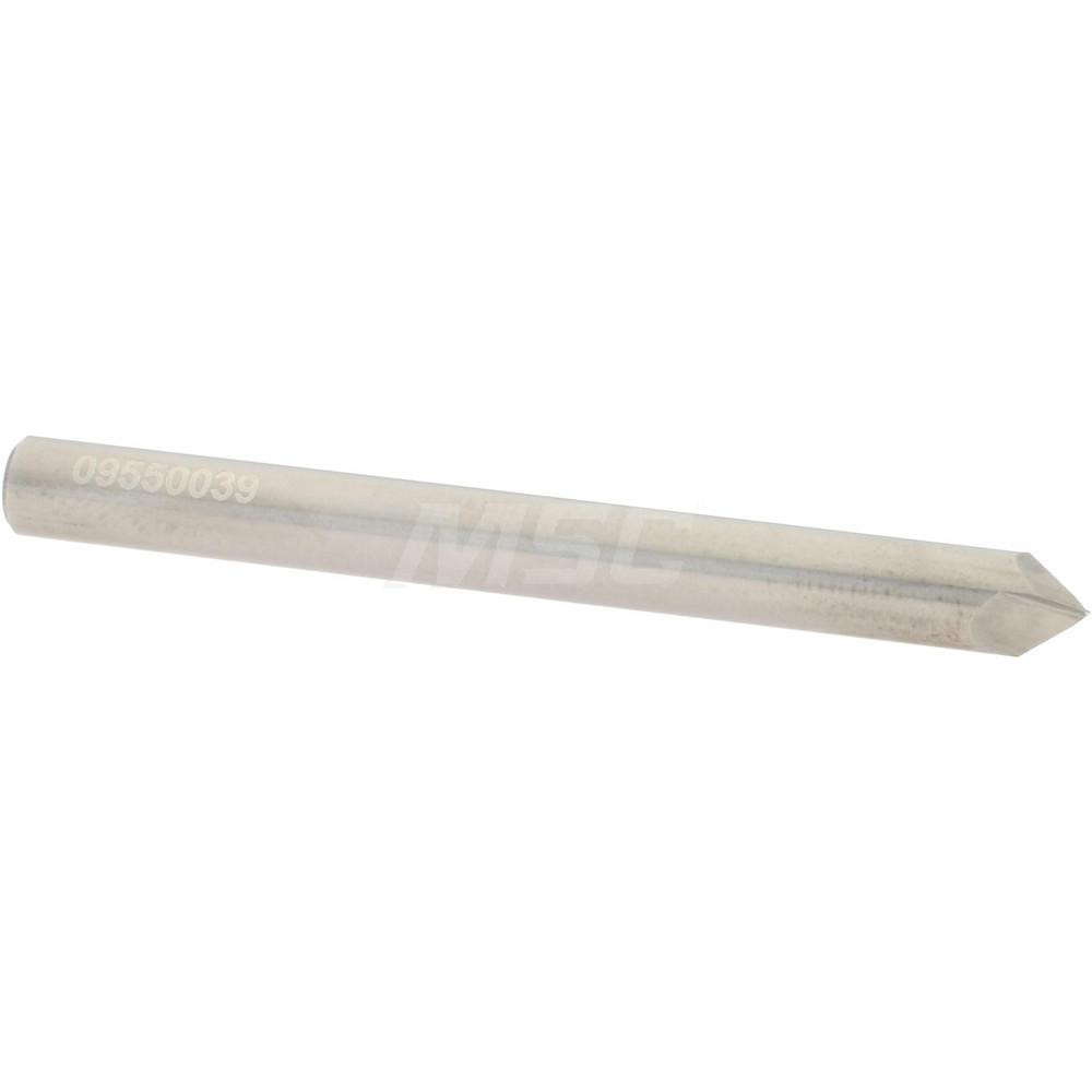 Harvey Tool Chamfer Mill: 5/64" Dia, 1/8" Shank Dia, 90 deg, 2 Flute, Solid Carbide, Single End - 906645