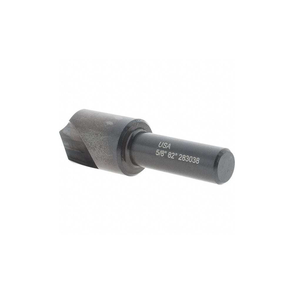 Melin Tool Countersink: 5/8" Head Dia, 82.00 deg Included Angle, 1 Flute, High-Speed Steel, Right Hand Cut - 19200