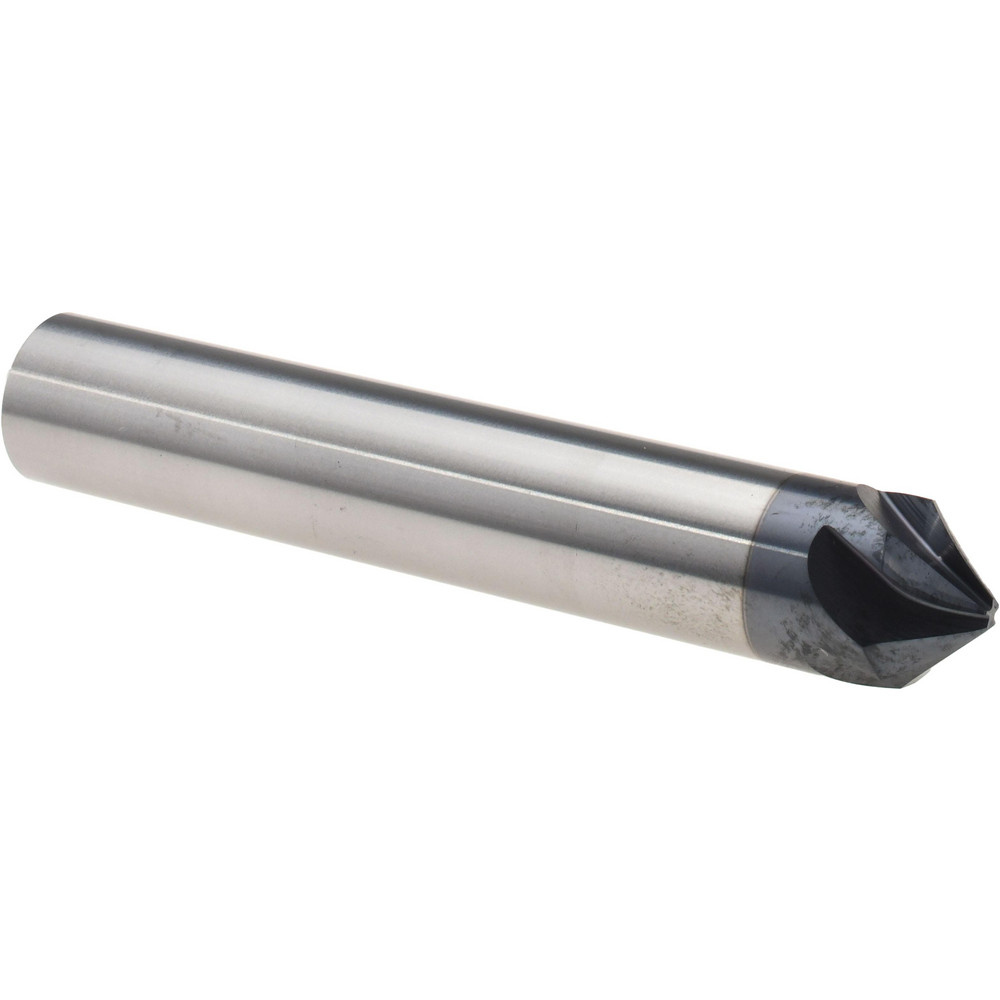 Harvey Tool Chamfer Mill: 1/2" Dia, 1/2" Shank Dia, 120 deg, 5 Flute, Solid Carbide, Single End - 867632-C3