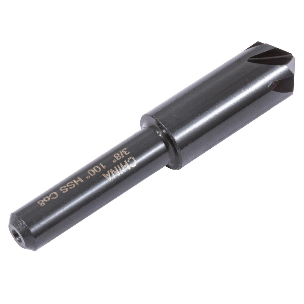 Hertel Countersink: 3/8" Head Dia, 100.00 deg Included Angle, 6 Flute, High-Speed Steel, Right Hand Cut - GX89330260